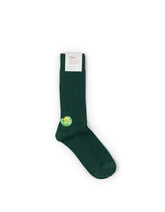 Tabio Power Rib Mid Calf Socks Green